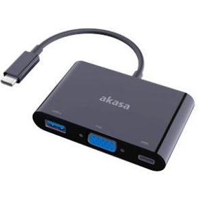 Image of Akasa AK-CBCA02-15BK 0.15m USB C VGA (D-Sub) Zwart video kabel adapter