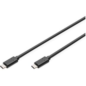 Image of Digitus USB TYPE-C CABLE M/M 1.0M HIGH-SPEED UL BL 1m USB C USB C Zwart