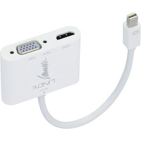Image of Lindy 41070 Mini DisplayPort VGA, HDMI Wit kabeladapter/verloopstukje