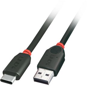 Image of Lindy 41885 3m USB C USB A Zwart USB-kabel
