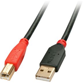 Image of Lindy USB A/USB B 10m 10m USB A USB B Zwart, Rood