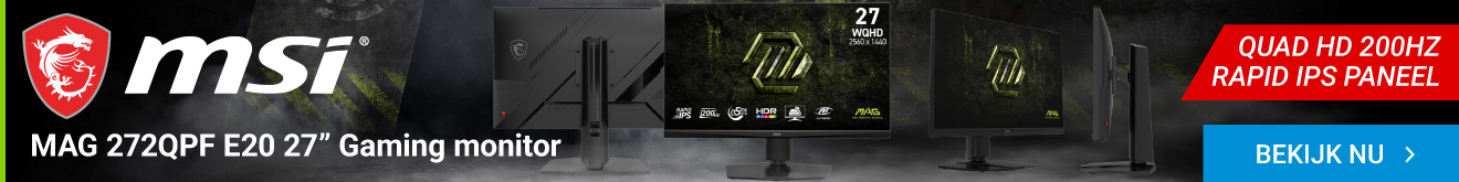 MSI MAG 272QPF E20 27" Quad HD 200Hz Rapid IPS Gaming monitor