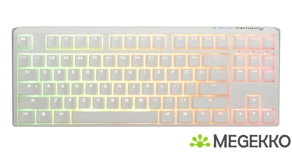 Megekko Nl Ducky One 3 Pure White TKL MX Speed Silver Toetsenbord