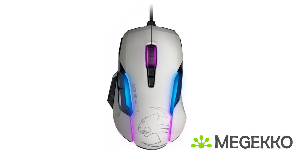 Megekko Nl Roccat Kone Aimo Usb Optisch 100 Dpi Ambidextrous Muis