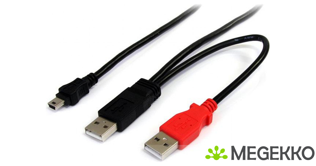 thee slinger logica Megekko.nl - StarTech.com 1,8 m USB Y-kabel voor externe harde schijf USB