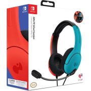 PDP-LVL40-Headset-Hoofdband-3-5mm-connector-Zwart-Blauw-Rood