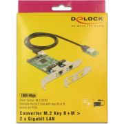 Delock-63425-Converter-M-2-Key-B-M-male-2-x-Gigabit-LAN-ndash-Low-Profile-Form-Factor