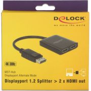 Delock-87720-DisplayPort-1-2-splitter-1-x-DisplayPort-in-2-x-HDMI-uit-4K-30-Hz