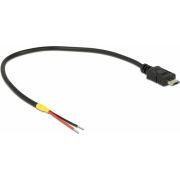 Delock 85541 Kabel USB 2.0 Micro-B male > 2 x open draden voeding 20cm Raspberry Pi