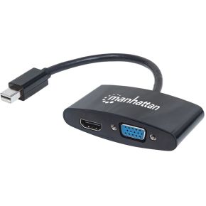Manhattan 152709 Mini DisplayPort HDMI/VGA Zwart kabeladapter/verloopstukje