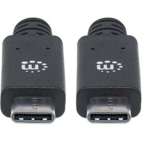Manhattan 355223 1m USB C USB C Mannelijk Mannelijk Zwart USB-kabel