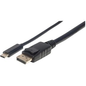 Manhattan 152471 USB-C DisplayPort Zwart kabeladapter/verloopstukje