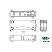 ATEN-2-Poorts-KVM-Schakelaar-USB-3-0-4K-DisplayPort-MST-Zwart