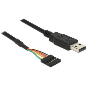 Delock 83785 Converter USB 2.0 male > TTL 6-pins pin header female 1,8 m (3,3 V)