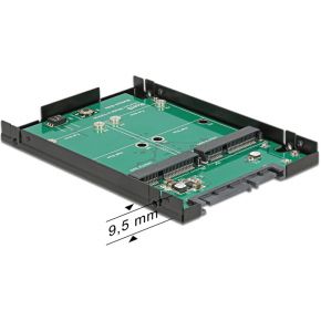 Delock 62594 2,5" converter SATA 22-pins > 2 x mSATA met RAID met behuizing