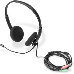 Digitus DA-12202 hoofdtelefoon/headset Hoofdband Zwart
