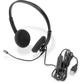 Digitus DA-12203 hoofdtelefoon/headset Hoofdband USB Type-A Zwart