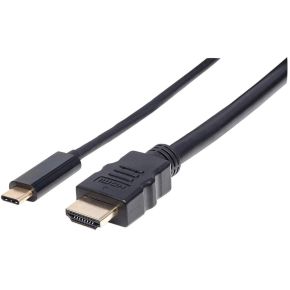 Manhattan 151764 2m USB C HDMI Type A (Standard) Zwart video kabel adapter