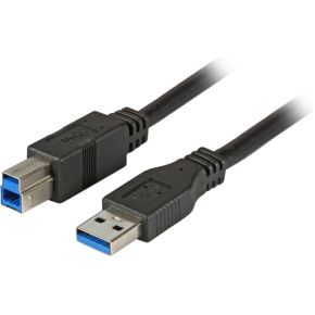 EFB Elektronik K5236.1 1m USB A USB B Mannelijk Mannelijk Zwart USB-kabel