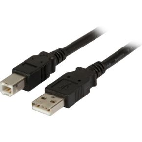 EFB Elektronik USB A/USB B, 2 m 5m USB A USB B Mannelijk Mannelijk Zwart USB-kabel