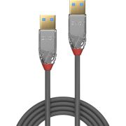 Lindy-36628-3m-USB-A-USB-A-Mannelijk-Mannelijk-Grijs-USB-kabel