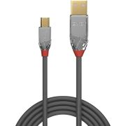 Lindy-36630-0-5m-USB-A-Mini-USB-B-Mannelijk-Mannelijk-Grijs-USB-kabel