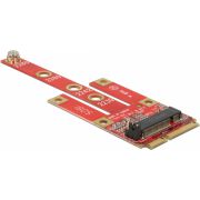 Delock 63384 Converter Mini PCIe > M.2 Key B-sleuf + Micro SIM-sleuf