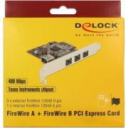 Delock-89864-PCI-Express-x1-kaart-3-x-externe-FireWire-B-1-x-interne-FireWire-A