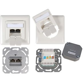 EFB Elektronik ET-25211.1V1 2 x RJ-45 Wit wandcontactdoos