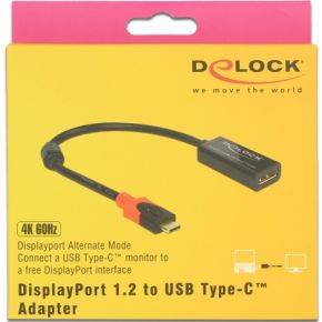 Delock 63928 DisplayPort-adapter voor een USB Type-C-monitor 4K 60 Hz