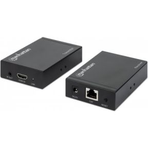 Manhattan 207645 audio/video extender AV-zender & ontvanger Zwart