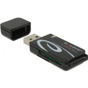 Delock 91602 Mini USB 2.0-kaartlezer met SD- en Micro SD-sleuf