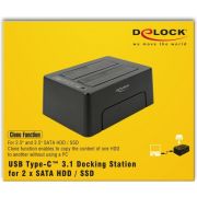 Delock-63957-USB-Type-C-10-Gbps-dockingstation-voor-2-x-SATA-HDD-SSD-met-kloonfunctie