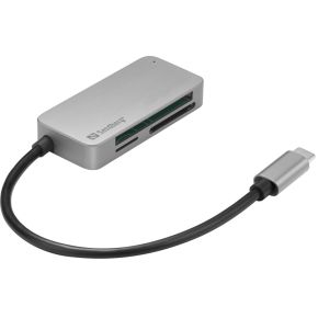 Sandberg 136-38 geheugenkaartlezer USB 3.2 Gen 1 (3.1 Gen 1) Type-C Zwart