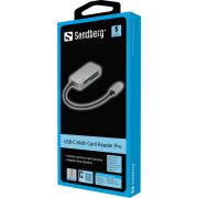 Sandberg-136-38-geheugenkaartlezer-USB-3-2-Gen-1-3-1-Gen-1-Type-C-Zwart