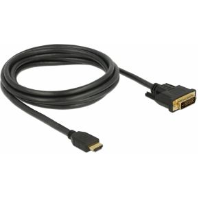 Delock 85654 HDMI naar DVI 24+1 kabel bidirectioneel 2 m