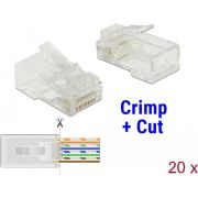 Delock 86453 RJ45 Krimp+Cut-stekker Cat.6 UTP 20 stuks