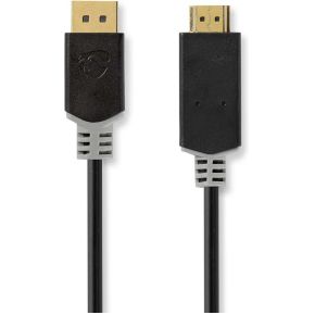 Nedis DisplayPort-Kabel | DisplayPort Male | HDMI© Connector | 4K@30Hz | Verguld | 1.0 m | Rond | PVC |