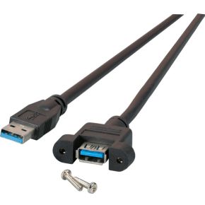EFB Elektronik K5265SW.0,5 USB-kabel 0,5 m USB A Mannelijk Vrouwelijk Zwart