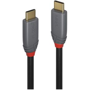Lindy 36902 USB-kabel 1,5 m USB C Mannelijk Zwart, Grijs