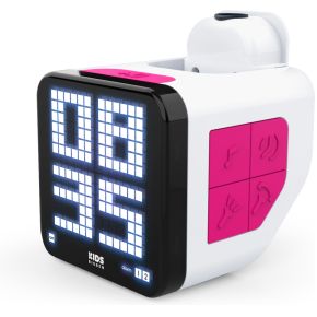 Bigben Alarm Clock Cube with Projection - White/Pink