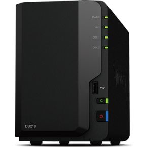 Synology DiskStation DS218 RED 12TB (2x 6TB) Ethernet LAN Desktop Zwart NAS