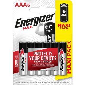 Alkaline batterij AAA Max 6-blister