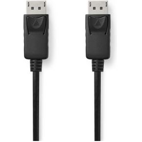 Nedis DisplayPort-Kabel | DisplayPort Male | DisplayPort Male | 8K@60Hz | Vernikkeld | 1.00 m | Rond | PVC | Zwart | Doos