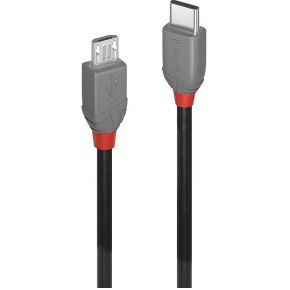 Lindy 36893 USB-kabel 3 m USB 2.0 USB C Micro-USB B Zwart