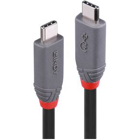 Lindy 36947 USB-kabel 0,8 m USB4 Gen 3x2 USB C Zwart