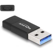 Delock-60001-USB-3-2-Gen-2-Adapter-USB-Type-A-male-naar-USB-Type-C-actief-female-zwart