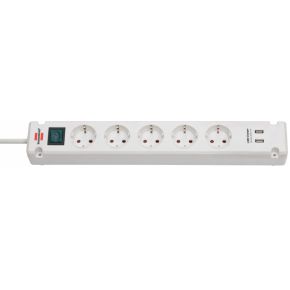 Brennenstuhl BN-1150660315 Bremounta Extension Socket 5-way 2x Usb Wit 3m H05vv-f 3g1.5