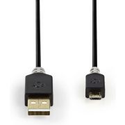 Nedis Kabel USB 2.0 | A male - Micro-B male | 1,0 m | Antraciet [CCBW60500AT10]