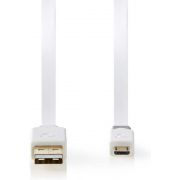 Nedis Kabel USB 2.0 | A male - Micro-B male | 1,0 m | Wit
